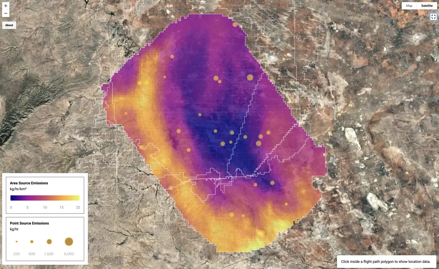 MethaneSAT satellite visualization